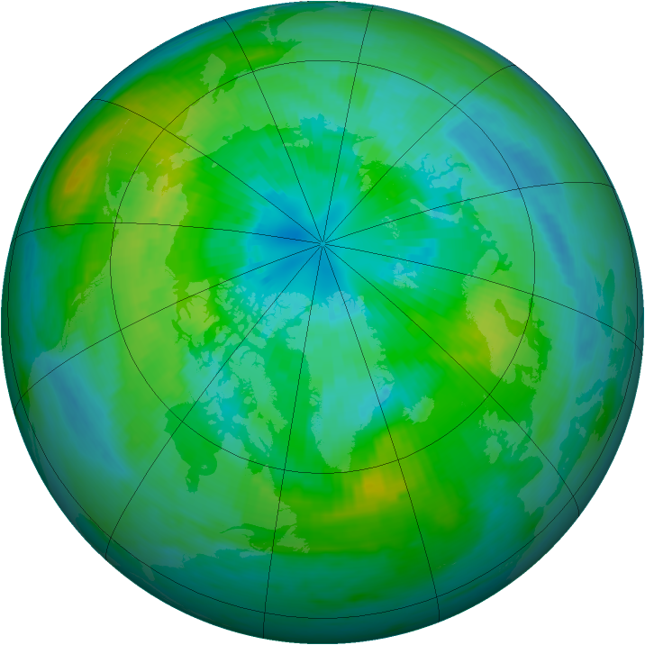 Arctic ozone map for 29 September 1979